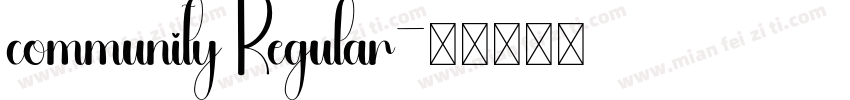 community Regular字体转换